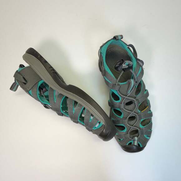 Keen Whisper Sport Walking Sandal Blue Teal Gray Waterproof Women’s 8 - Picture 9 of 12
